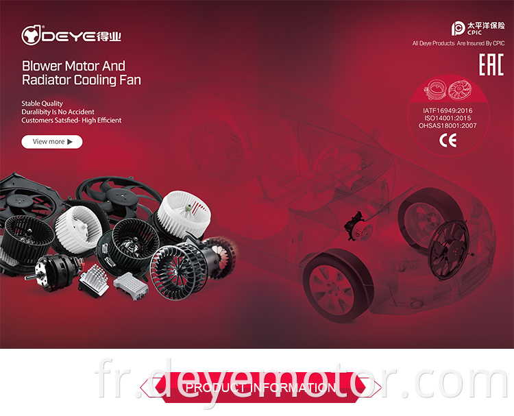 77367854 souffleur de moteur 12v de voiture permanent pour Jeep Renegade